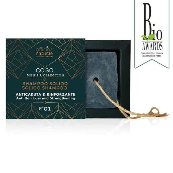 shampoo solido anticaduta e rinforzante uomo